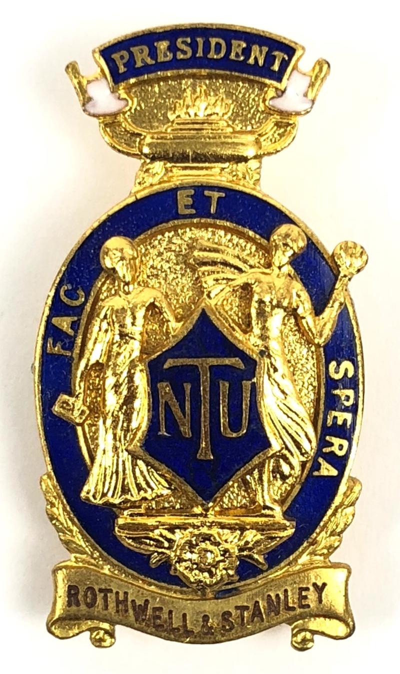 National Union of Teachers Rothwell and Stanley president badge