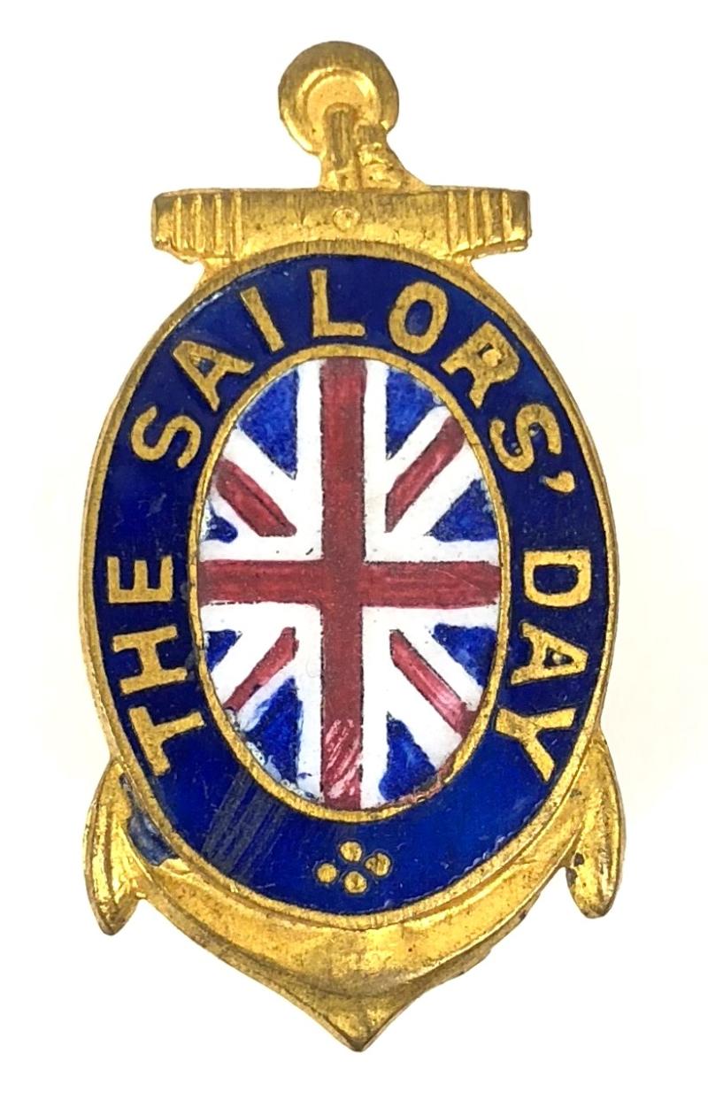WW1 The Sailors' Day Flag fundraising sellers badge circa 1916