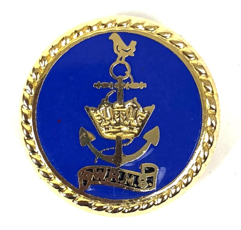 Womens Royal Naval Service WRNS chrome and enamel pin badge