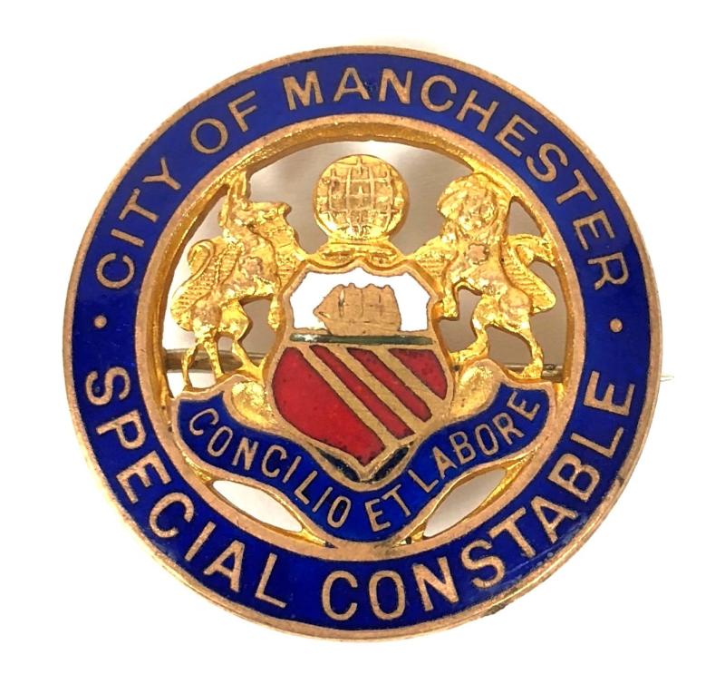 City of Manchester Special Constable numbered police pin badge