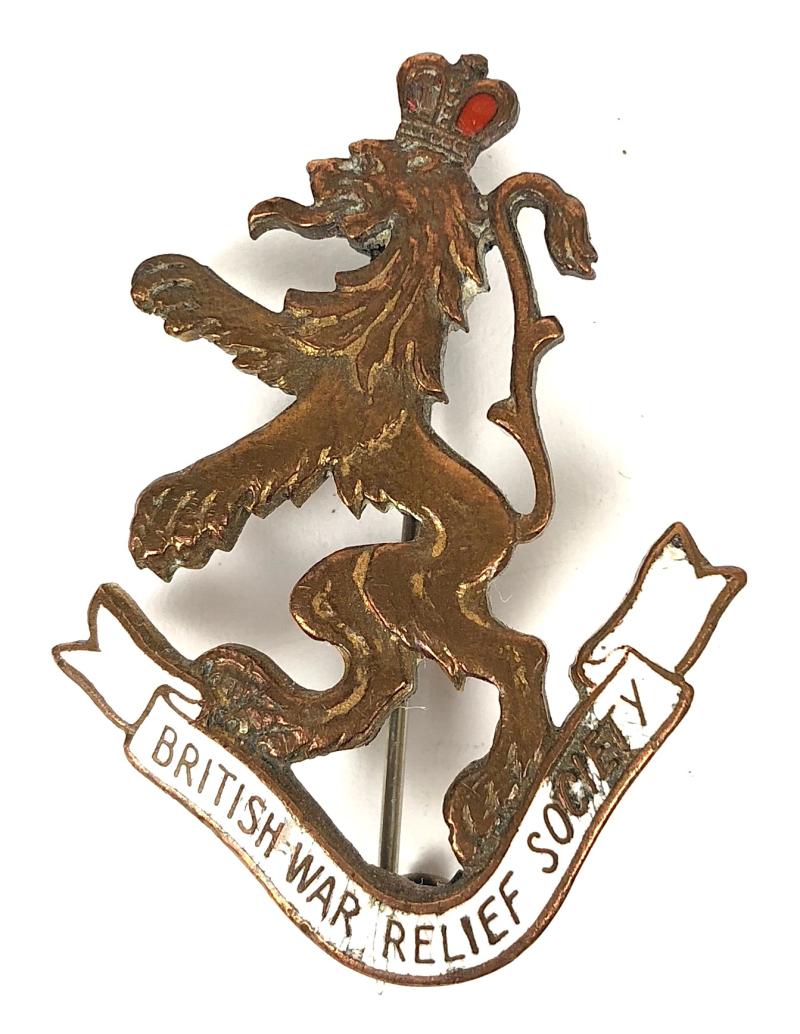 WW2 British War Relief Society BWRS Badge 1939 to 1945