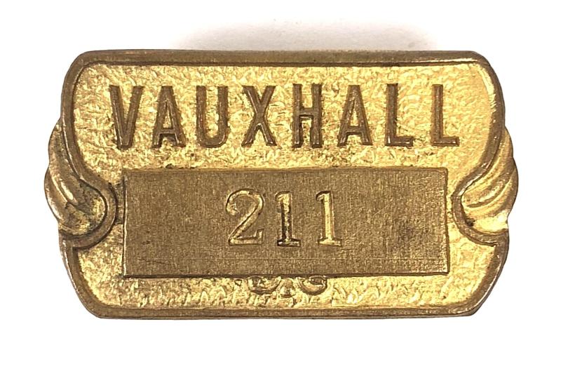 Vauxhall Motors Luton assembly workers officially numbered badge
