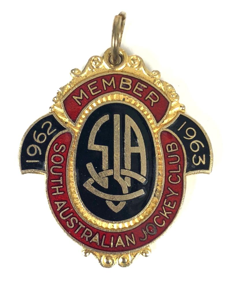 1962 -1963 South Australian Jockey Club Racecourse Annual Member Badge