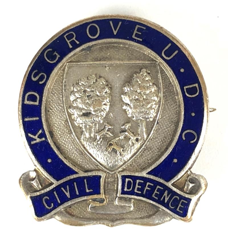 Kidsgrove U.D.C. Civil Defence badge Staffordshire