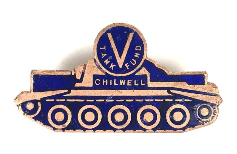WW2 V for Victory Tank Fund Chilwell fundraising badge H.W.Miller