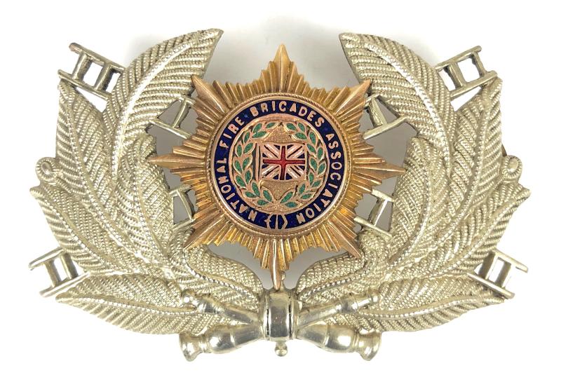 National Fire brigades Association NFBA officer fireman headress badge