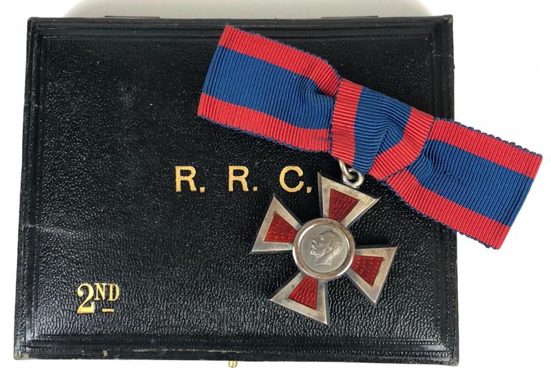 Royal Red Cross 2nd class George V Medal & Case by Garrard & Co