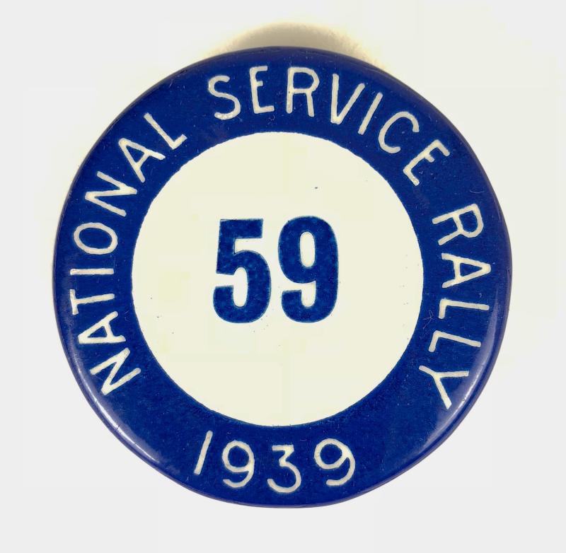 1939 National Service Rally Hyde Park London home front badge