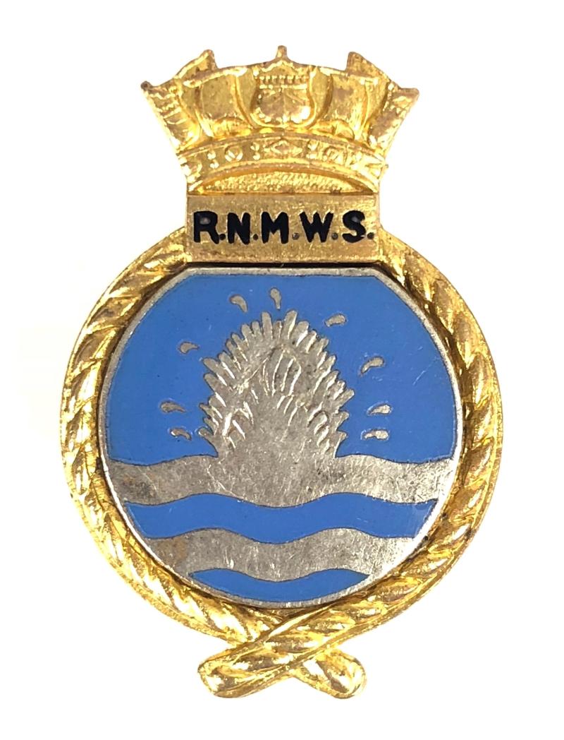 RNMWS Royal Naval Mine Watching Service lapel badge