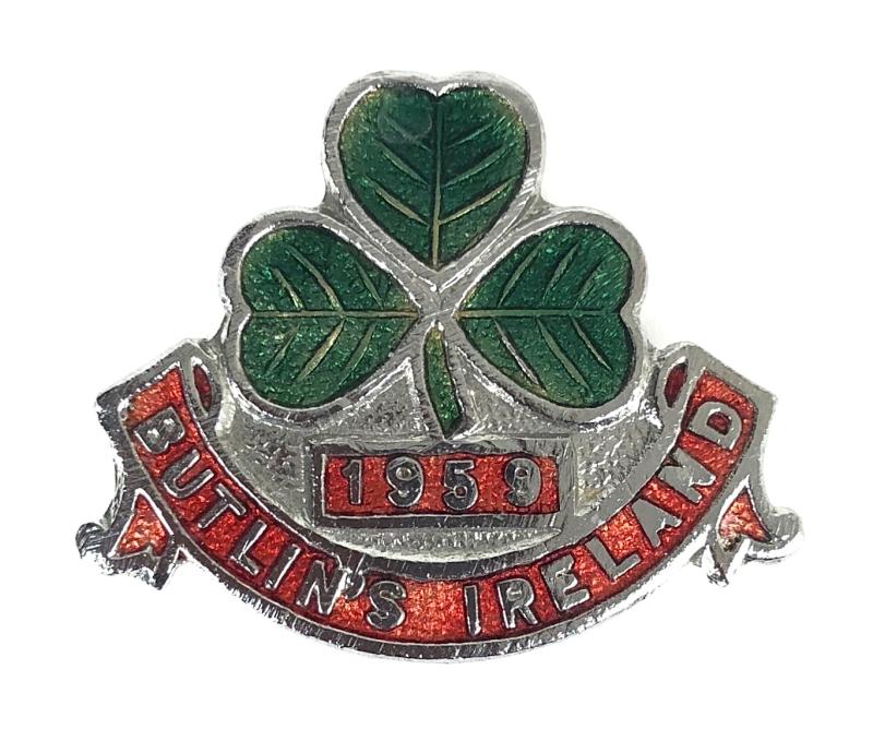 Butlins 1959 Mosney Ireland holiday camp shamrock badge HOOK AT FAULT