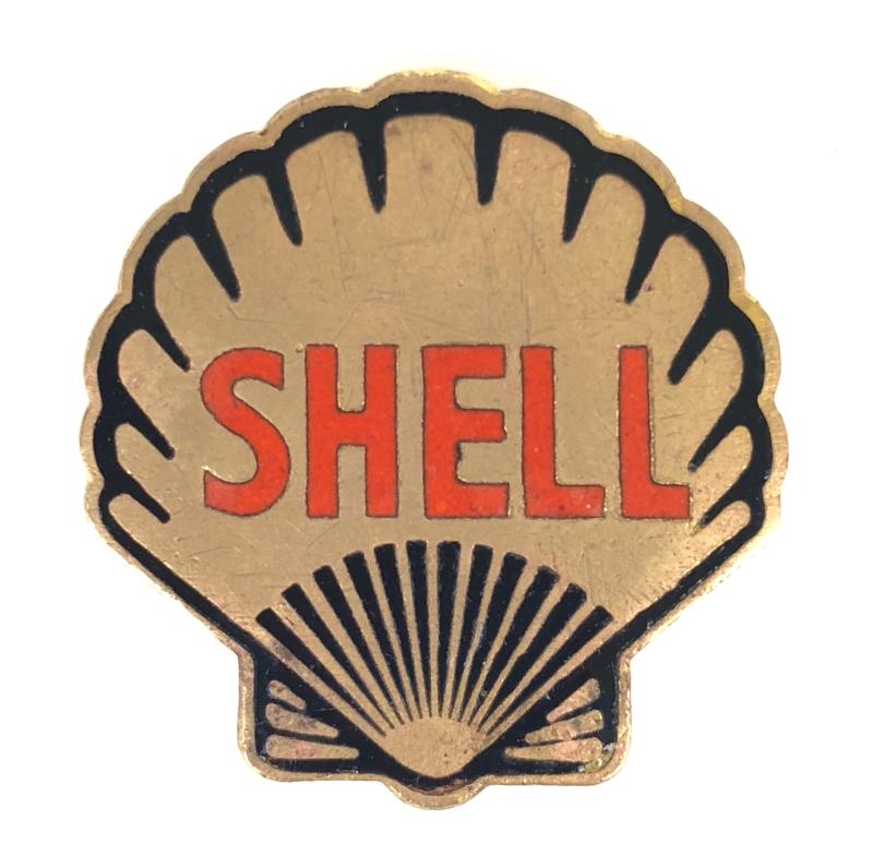 Shell Oil Company advertising lapel badge circa 1920s
