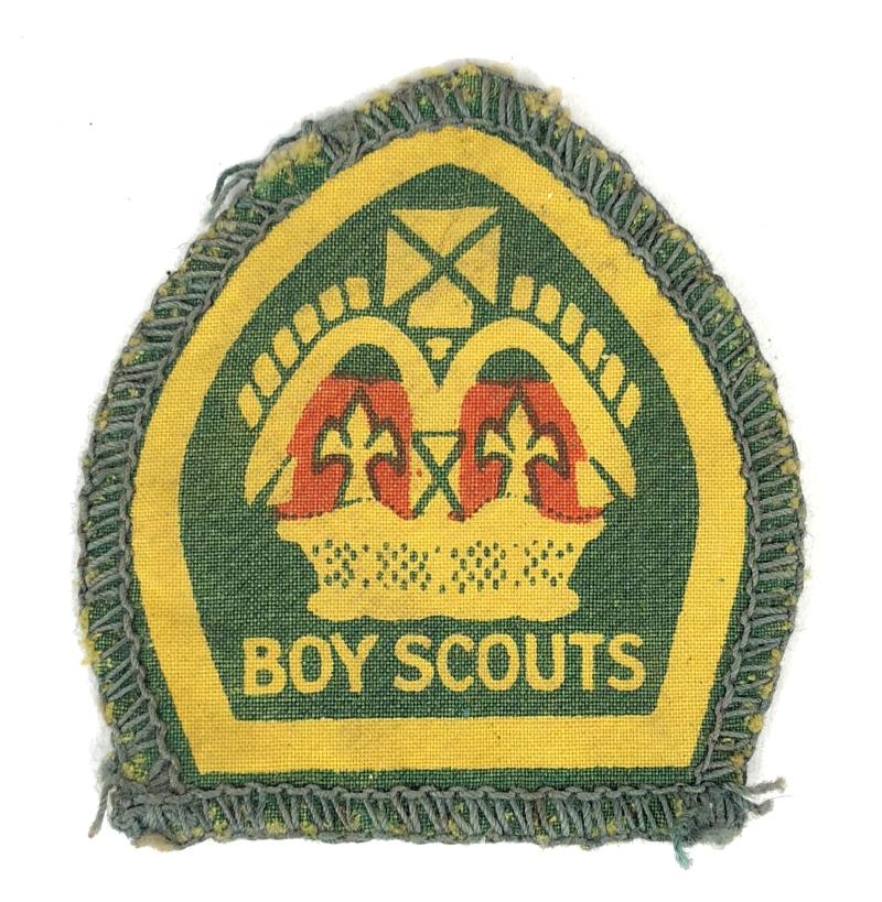 Boy Scouts Kings Scout printed cloth badge 1939-1945 wartime issue