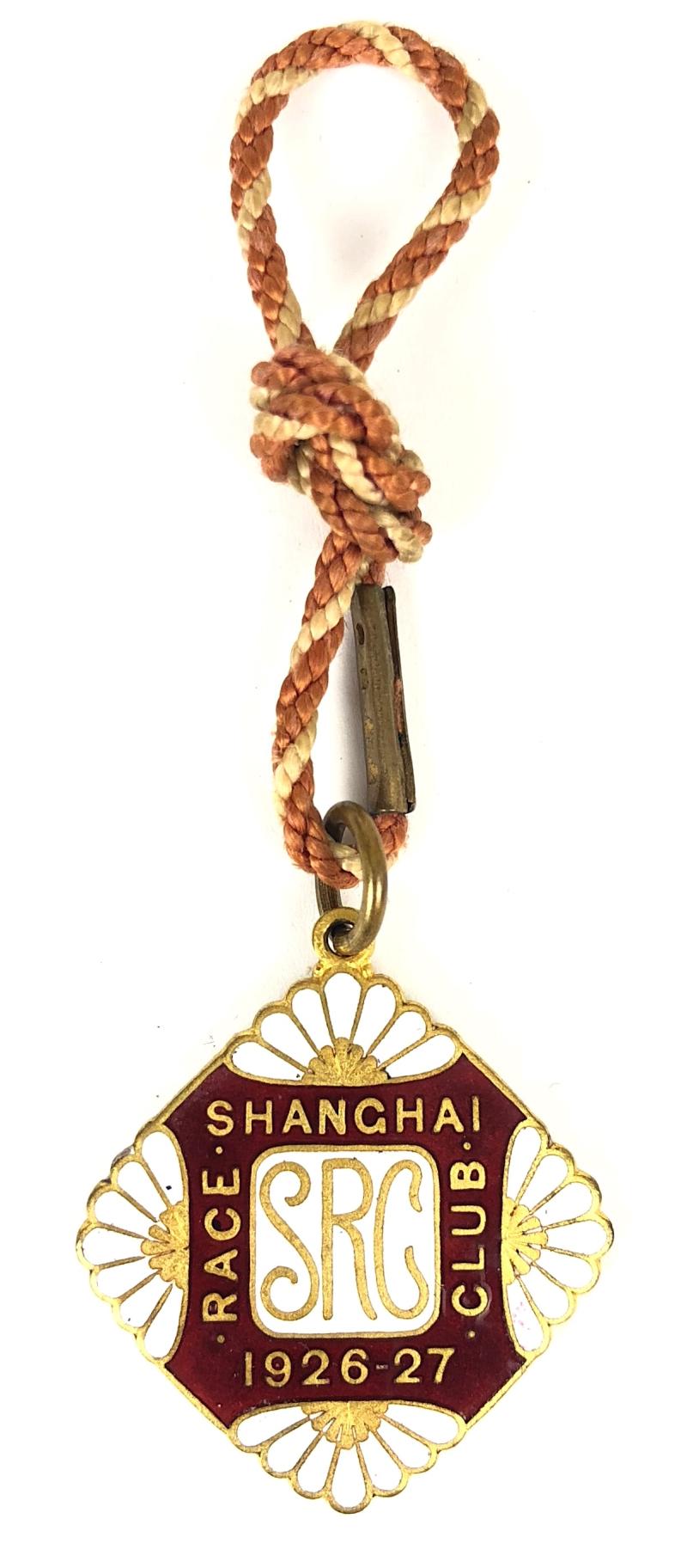 1926 Shanghai Race Club horse racing badge China
