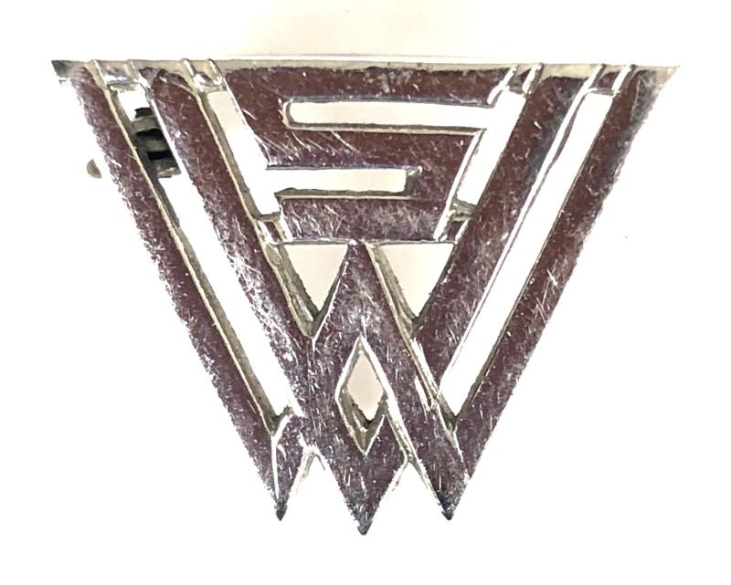 WW2 Womens Voluntary Service WVS monogram official uniform badge