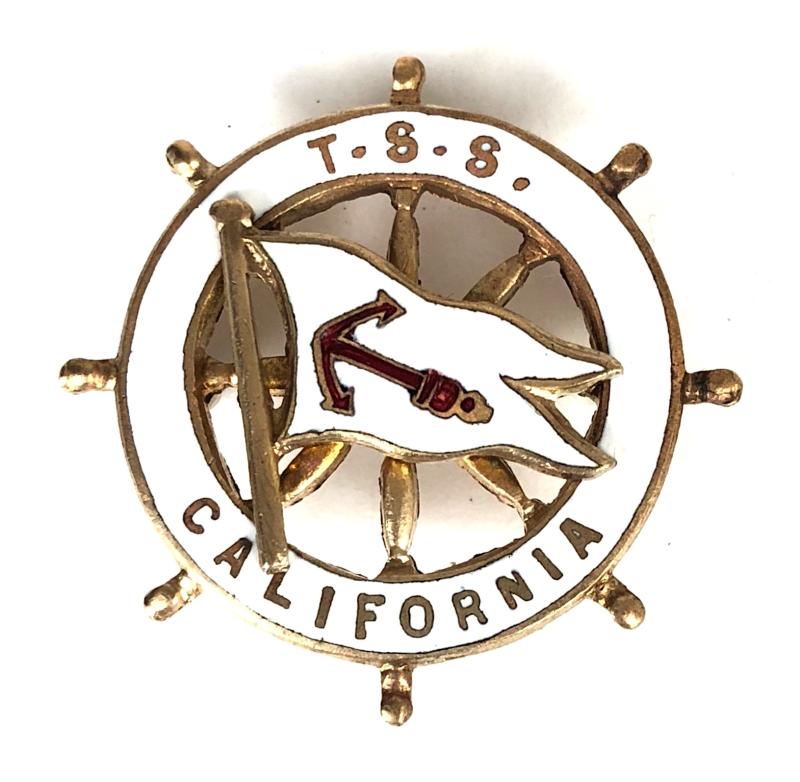 T.S.S.California Anchor Line Ship Badge 1923 -1943
