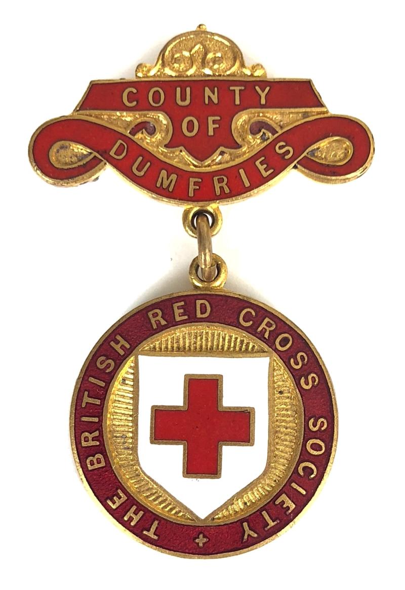 British Red Cross Society County of Dumfries badge Major General Sir Geoffrey Barton KCVO