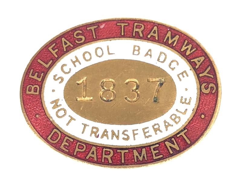 Belfast Tramways Department School Badge Northern Ireland