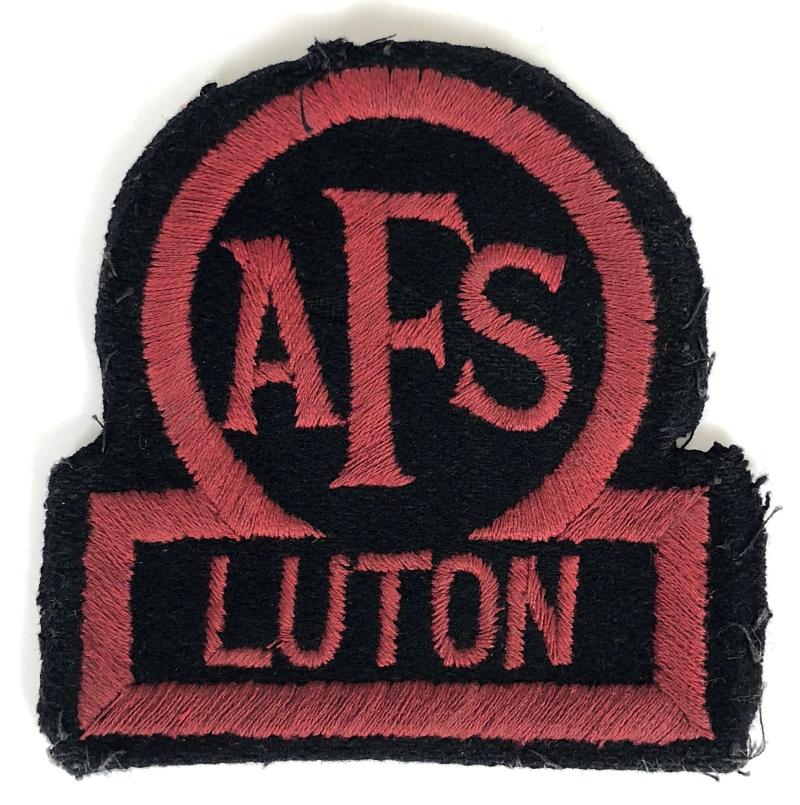 WW2 Auxiliary Fire Service AFS Luton Uniform Breast Badge Hertfordshire