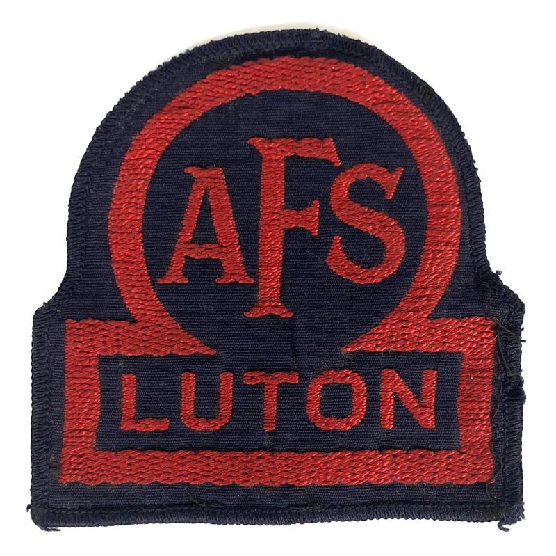 WW2 Auxiliary Fire Service AFS Luton Overall Breast Badge Hertfordshire