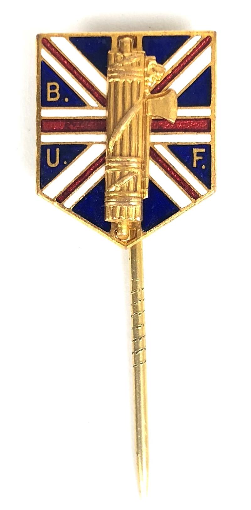 British Union of Fascist 2nd pattern membership badge MILLER 1934 to 1940