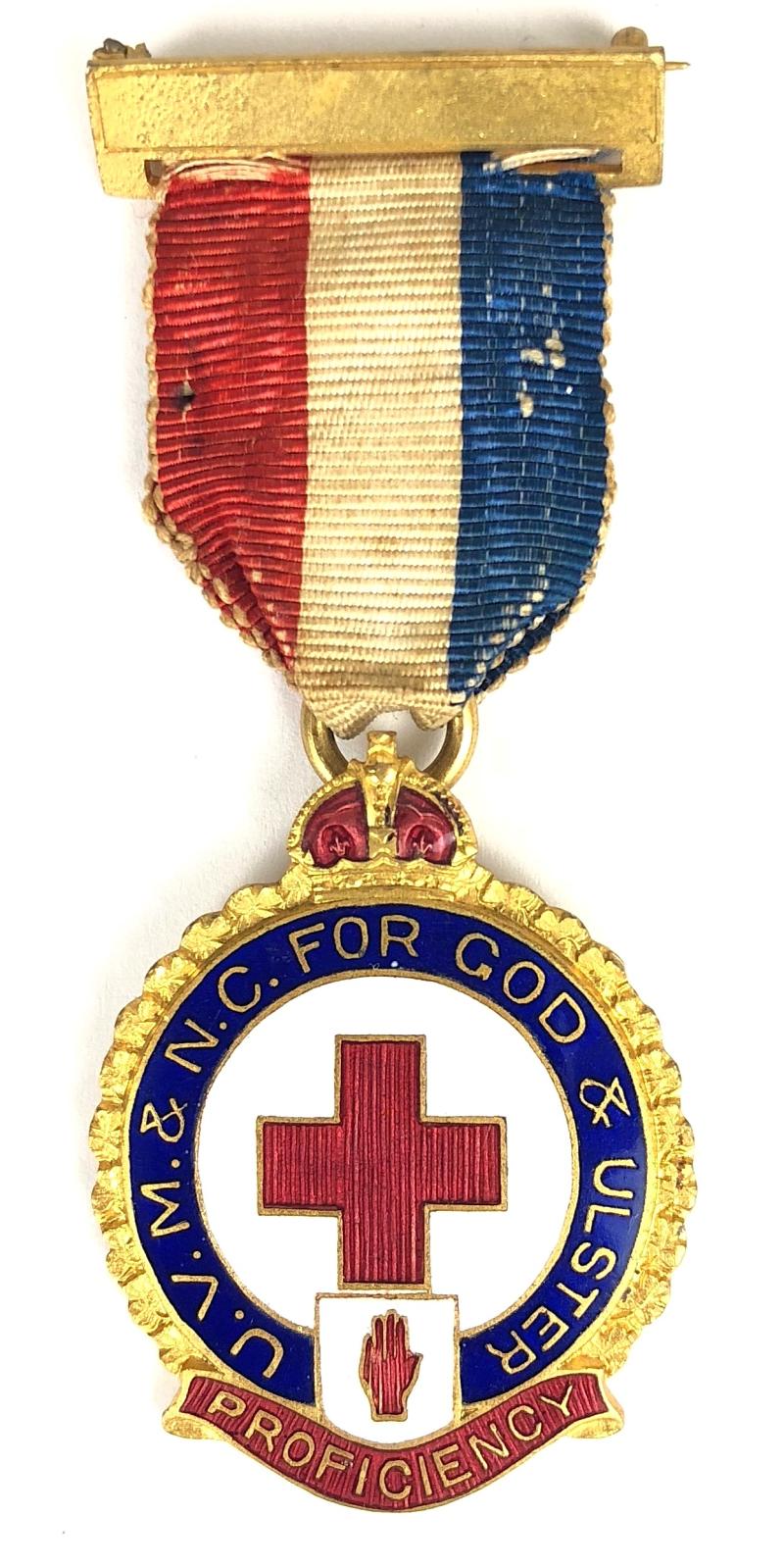 WW1 Ulster Volunteer Force Medical & Nursing Corps Proficiency Medal