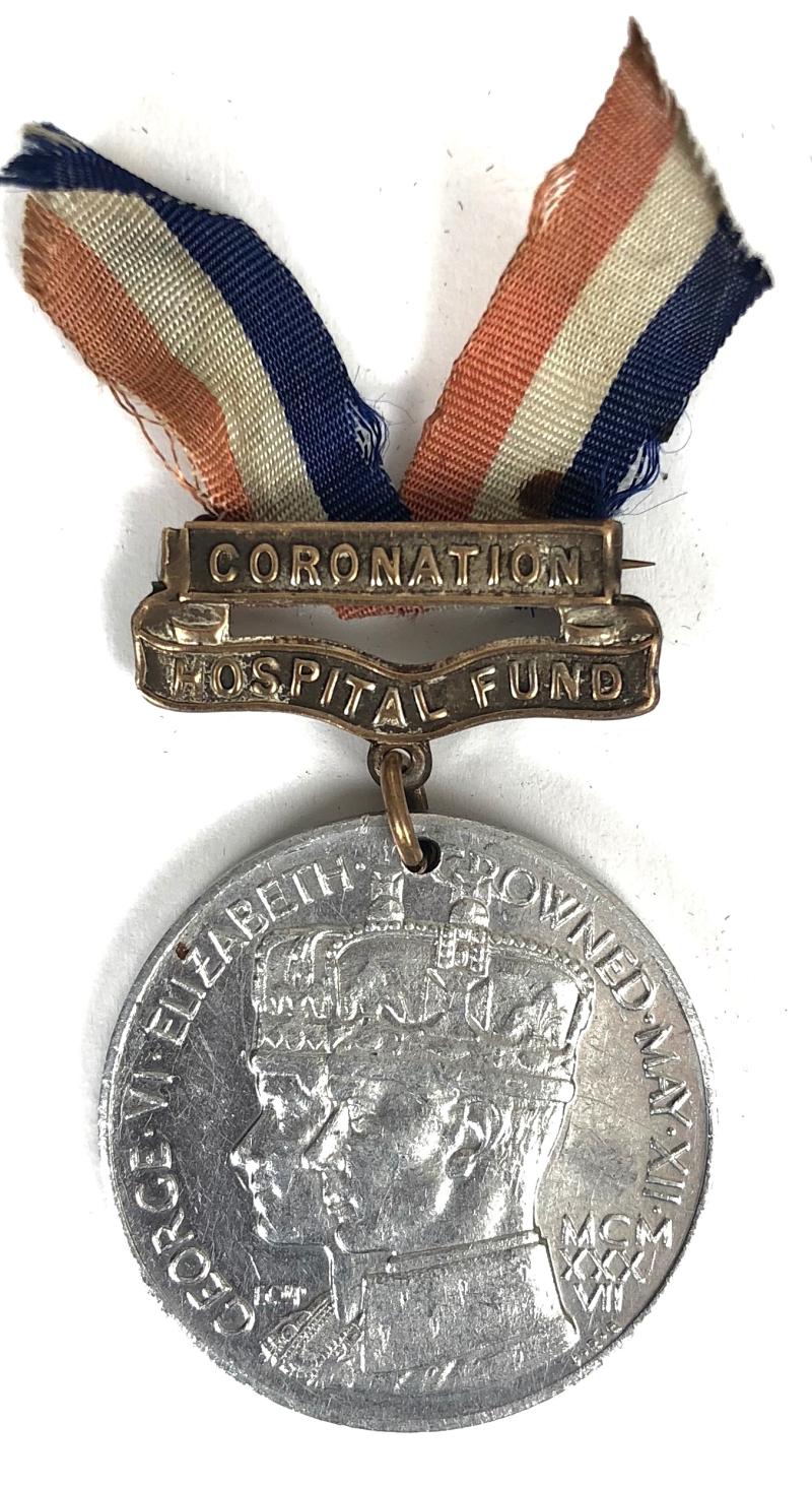 King George VI & Queen Elizabeth 1937 Coronation Hospital Fund Medal
