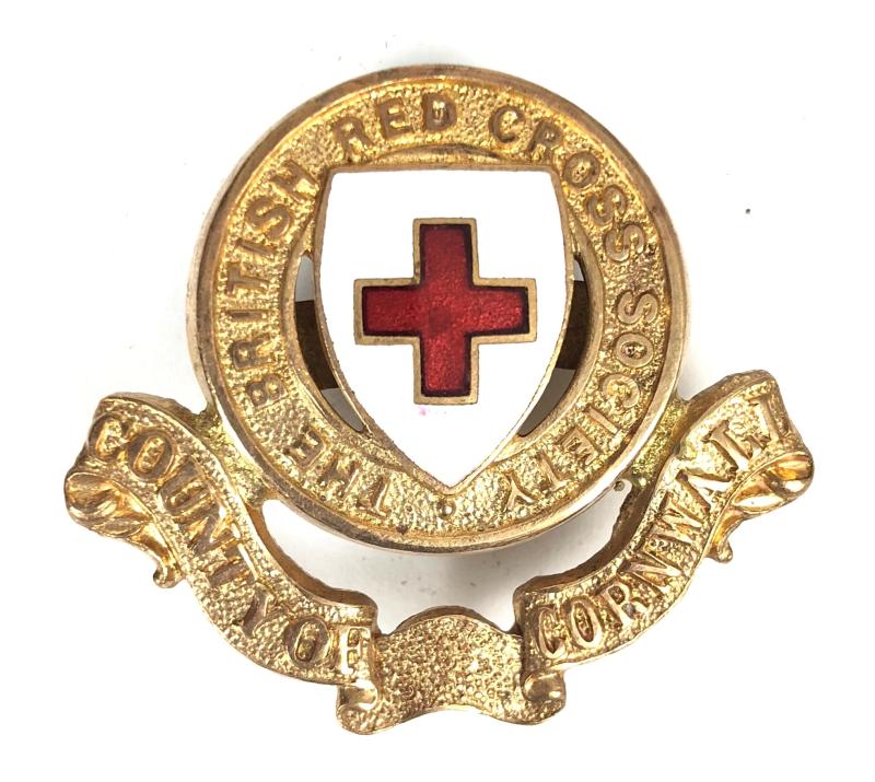 British Red Cross Society County of Cornwall Cap Badge