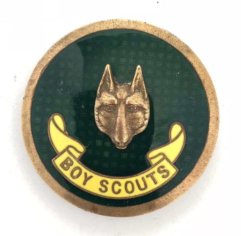 Boy Scouts Wolf Cubs Cubmaster hat badge Collins London