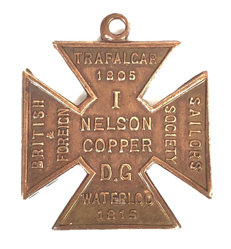 British & Foreign Sailors Society 1915 Copper Cross Medallion