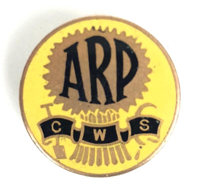 Co-operative Wholesale Society ARP air raid precaution home front badge