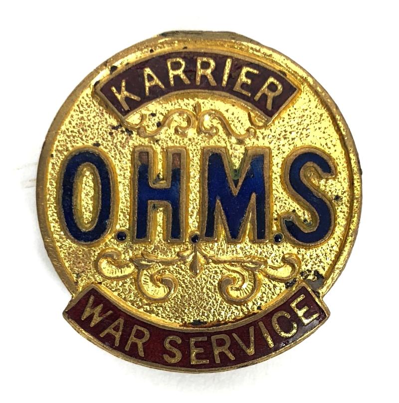 WW1 Karrier Commercial Motors Vehicles On War Service Badge Huddersfield