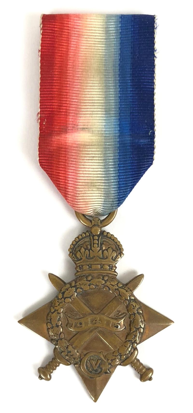 WW1 4th London Regiment 1914/15 Star Medal Scarce Rank