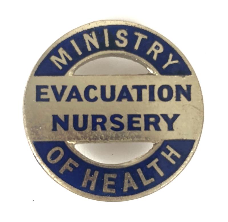 WW2 Ministry of Health Evacuation Nursery Home Front Badge H.W.Miller.