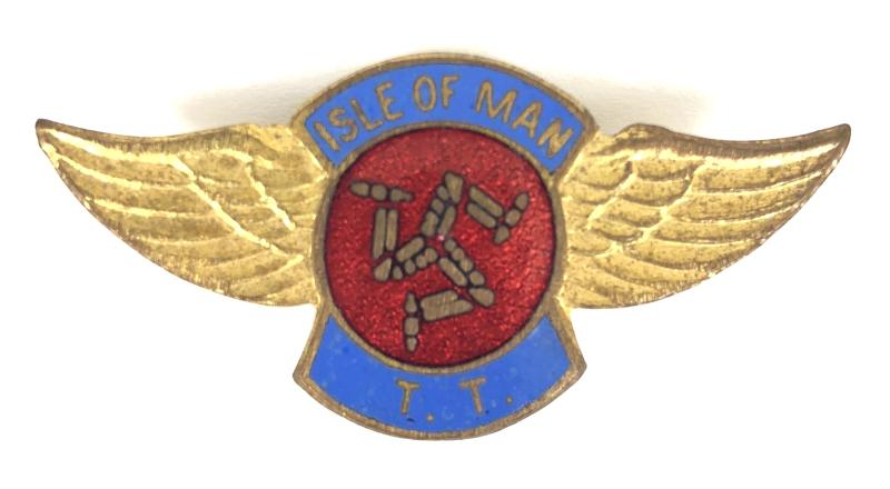 Isle of Man TT motorcycle racing winged badge