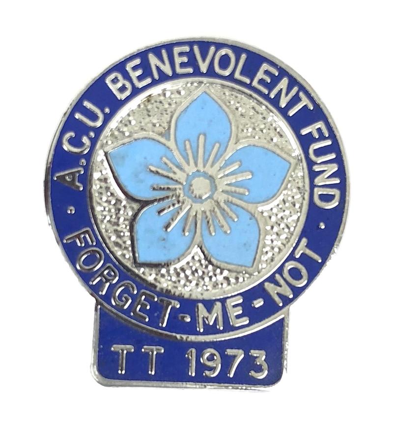 Isle of Man TT 1973 Auto-Cycle Union Benevolent Fund badge