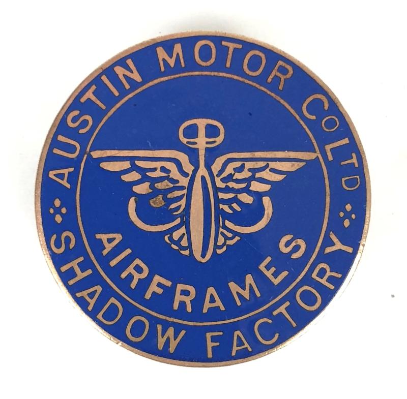 Austin Motor Co Ltd Shadow Factory Airframes War Service Badge