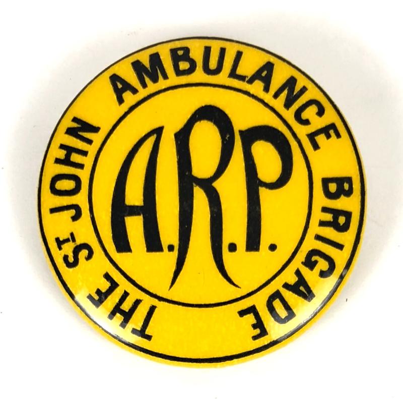 St. John Ambulance Brigade Air Raid Precautions ARP Home Front Badge