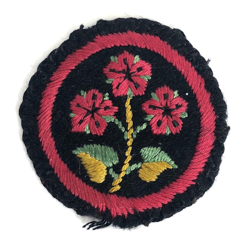 Girl Guides Scarlet Pimpernel flower patrol emblem felt cloth badge circa pre 1930