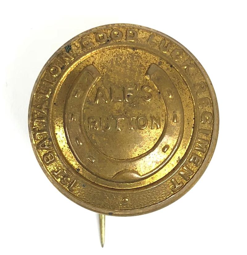 WW1 Alf’s Button soldiers good luck charm badge