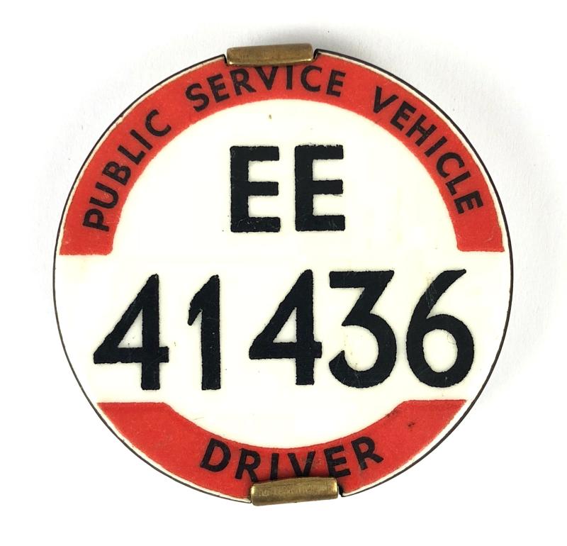 PSV Bus Driver East Midland licensing badge EE41436