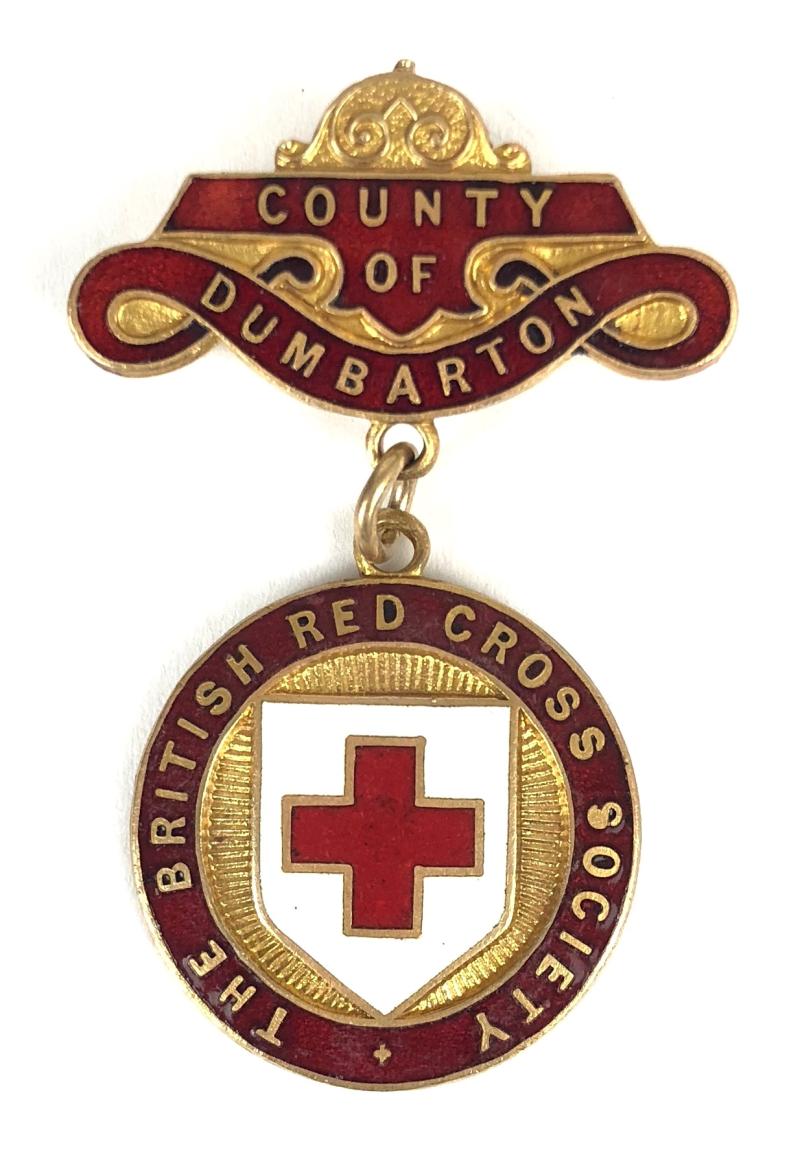 British Red Cross Society County of Dumbarton Named Badge Scotland