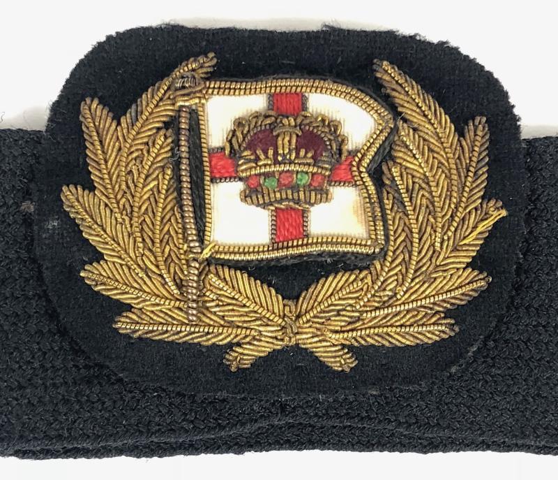 Elder Dempster Lines officers bullion cap badge with mohair band