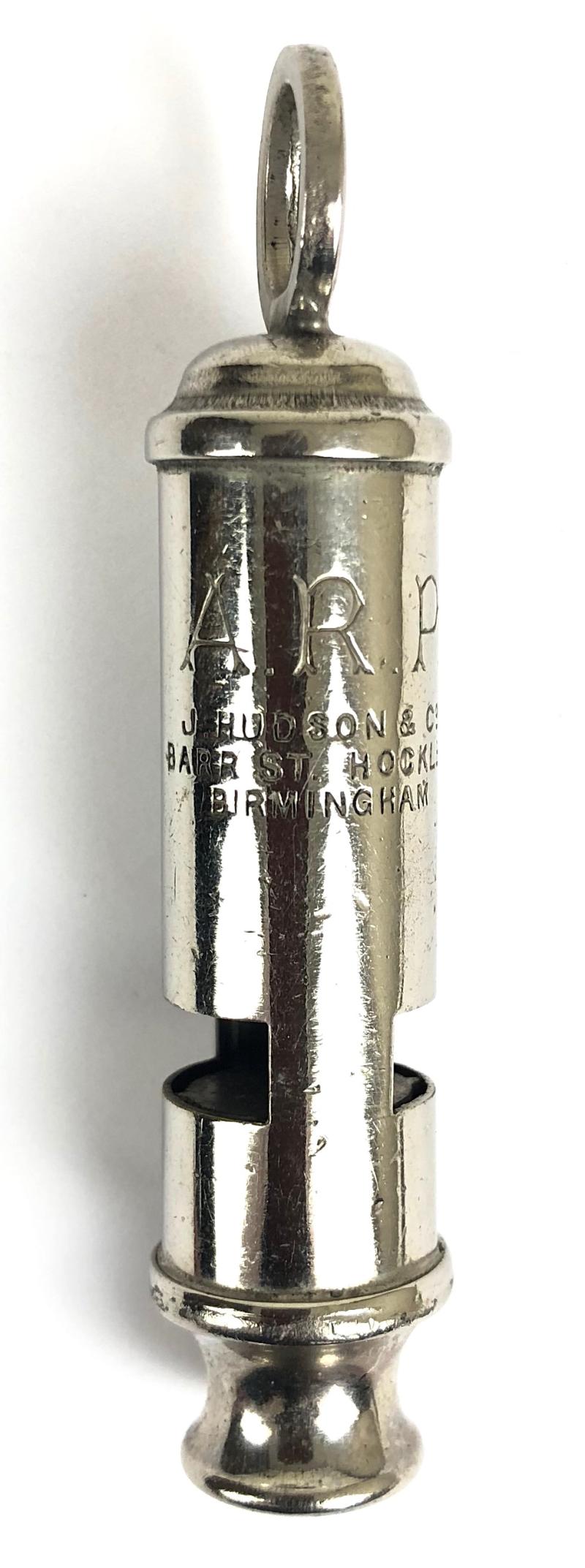 WW2 Air Raid Precautions ARP Whistle by J.Hudson