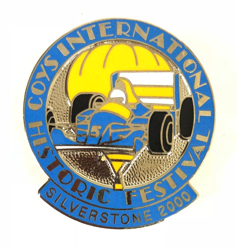 Coys International Historic Festival Silverstone 2000 millennium badge