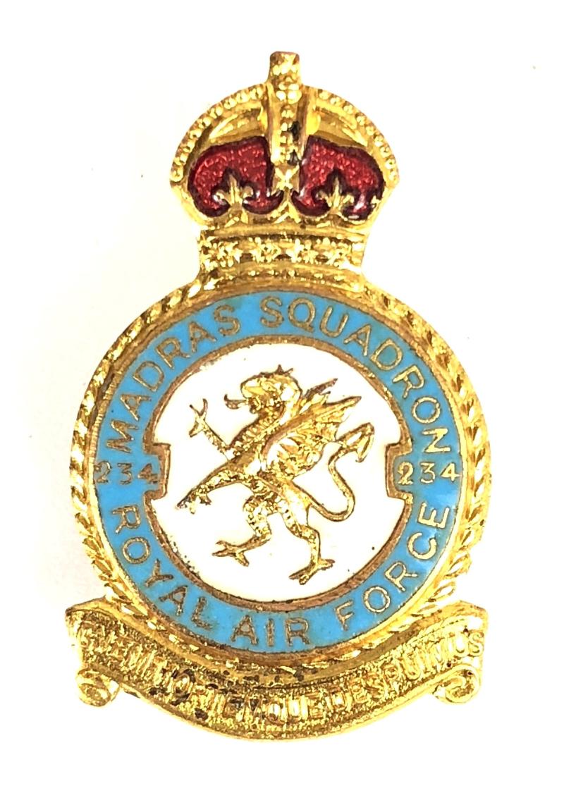 RAF No 234 Battle of Britain Squadron Royal Air Force badge c1940s