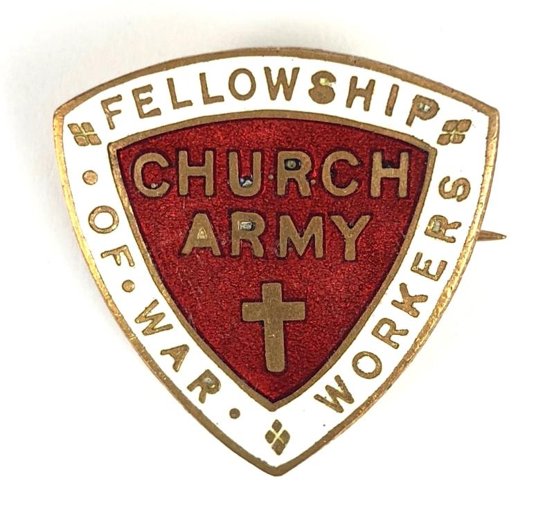 WW2 Church Army Fellowship of War Workers officially numbered home front badge