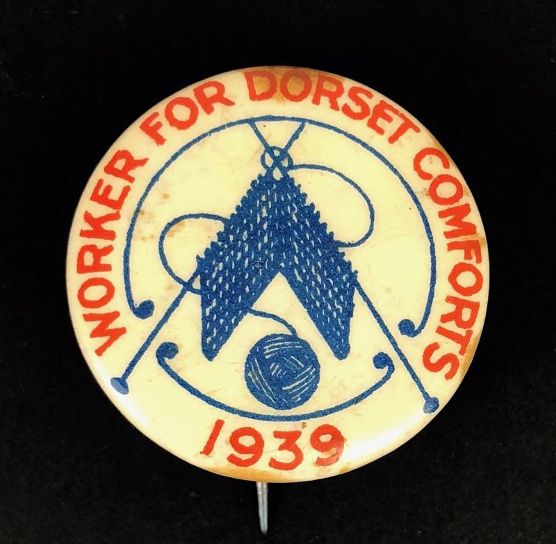 1939 Worker For Dorset Comforts home front voluntary knitter badge