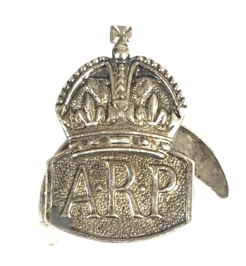 WW2 Air Raid Precautions ARP silver miniature badge by Charles Horner