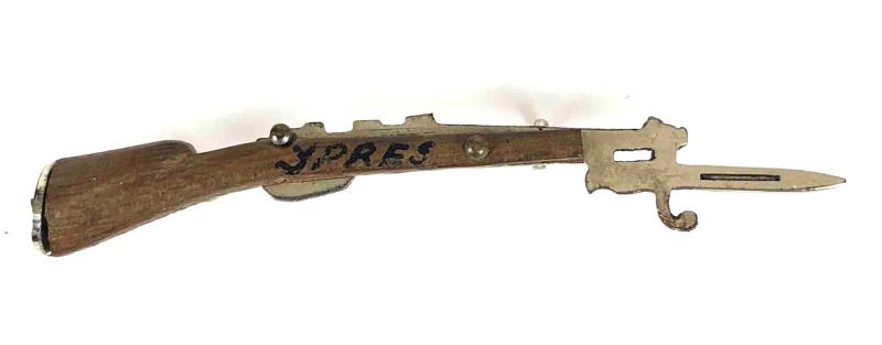 WW1 YPRES Battle Rifle Bayonet pin badge 55mm.