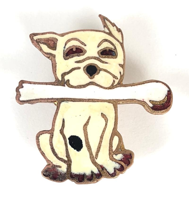 Bonzo the Dog cartoon character given a bone badge c.1924